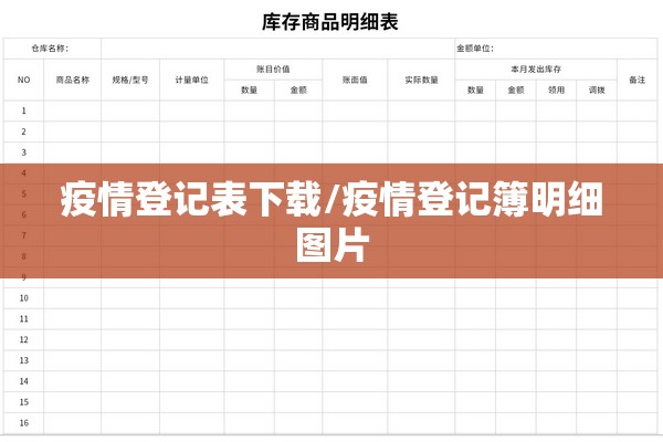 疫情登记表下载/疫情登记簿明细图片 疫情登记表下载/疫情登记簿明细图片