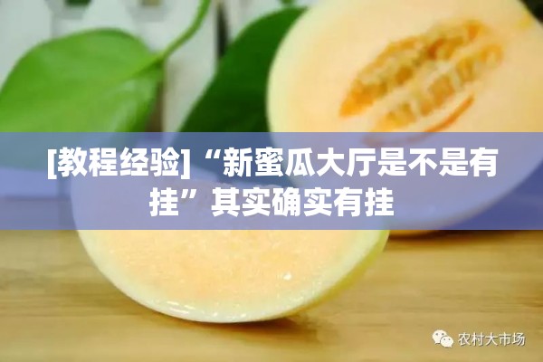 [教程经验]“新蜜瓜大厅是不是有挂”其实确实有挂
