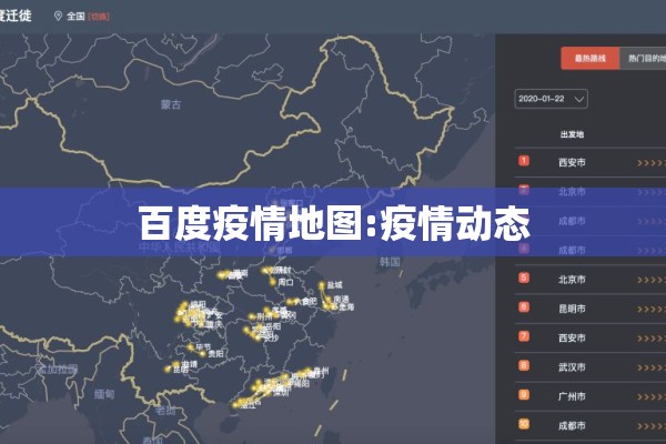 百度疫情地图:疫情动态