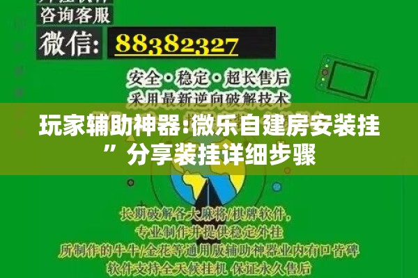 玩家辅助神器:微乐自建房安装挂	”分享装挂详细步骤