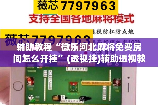 辅助教程“微乐河北麻将免费房间怎么开挂	”(透视挂)辅助透视教程