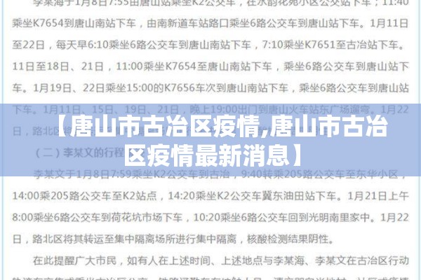 【唐山市古冶区疫情,唐山市古冶区疫情最新消息】 【唐山市古冶区疫情,唐山市古冶区疫情最新消息】