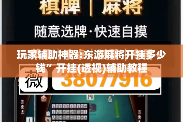 玩家辅助神器:东游麻将开挂多少钱	”开挂(透视)辅助教程