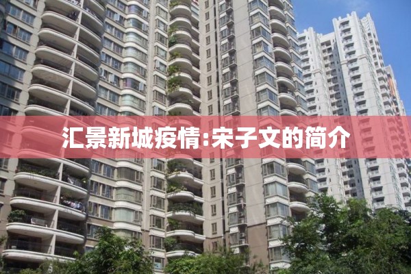 汇景新城疫情:宋子文的简介