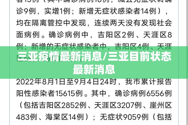 三亚疫情最新消息/三亚目前状态最新消息