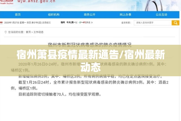 宿州萧县疫情最新通告/宿州最新动态