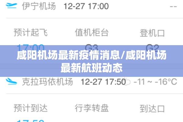 咸阳机场最新疫情消息/咸阳机场最新航班动态 咸阳机场最新疫情消息/咸阳机场最新航班动态