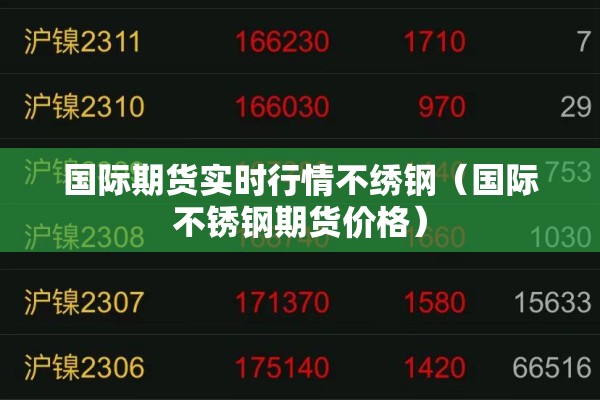 国际期货实时行情不绣钢(国际不锈钢期货价格) 国际期货实时行情不绣钢(国际不锈钢期货价格)