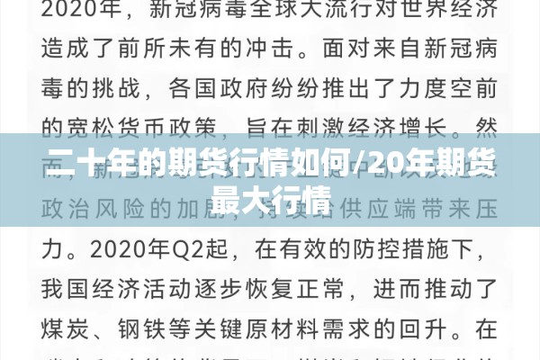 二十年的期货行情如何/20年期货最大行情 二十年的期货行情如何/20年期货最大行情