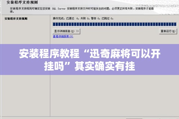 安装程序教程“迅奇麻将可以开挂吗”其实确实有挂