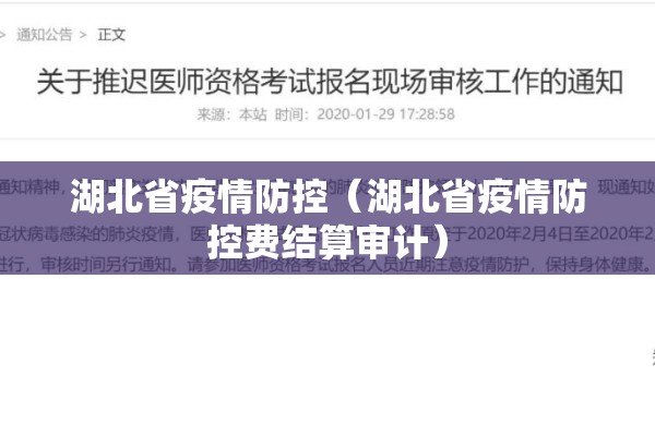 湖北省疫情防控(湖北省疫情防控费结算审计) 湖北省疫情防控(湖北省疫情防控费结算审计)