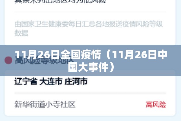11月26日全国疫情（11月26日中国大事件）