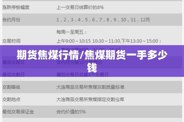 期货焦煤行情/焦煤期货一手多少钱 期货焦煤行情/焦煤期货一手多少钱