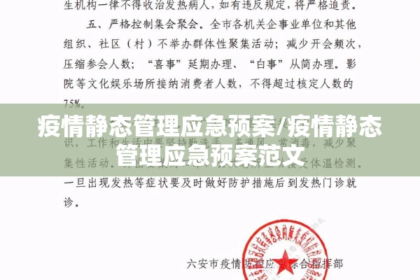 疫情静态管理应急预案/疫情静态管理应急预案范文 疫情静态管理应急预案/疫情静态管理应急预案范文