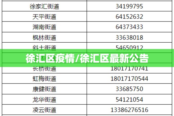 徐汇区疫情/徐汇区最新公告 徐汇区疫情/徐汇区最新公告