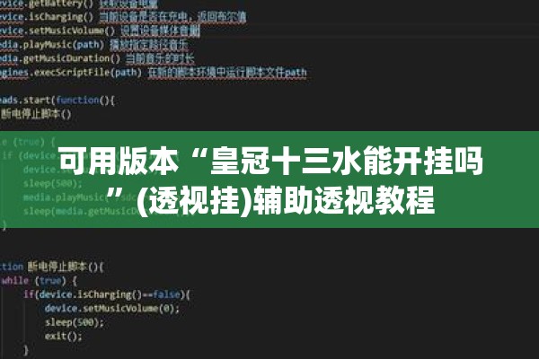 可用版本“皇冠十三水能开挂吗”(透视挂)辅助透视教程