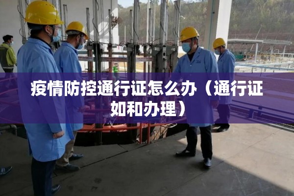 疫情防控通行证怎么办（通行证如和办理）