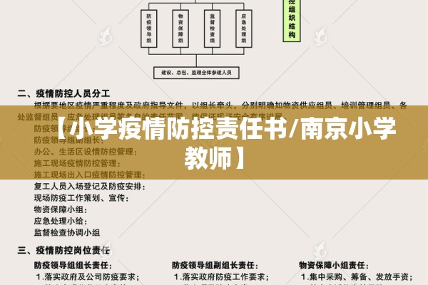【小学疫情防控责任书/南京小学教师】